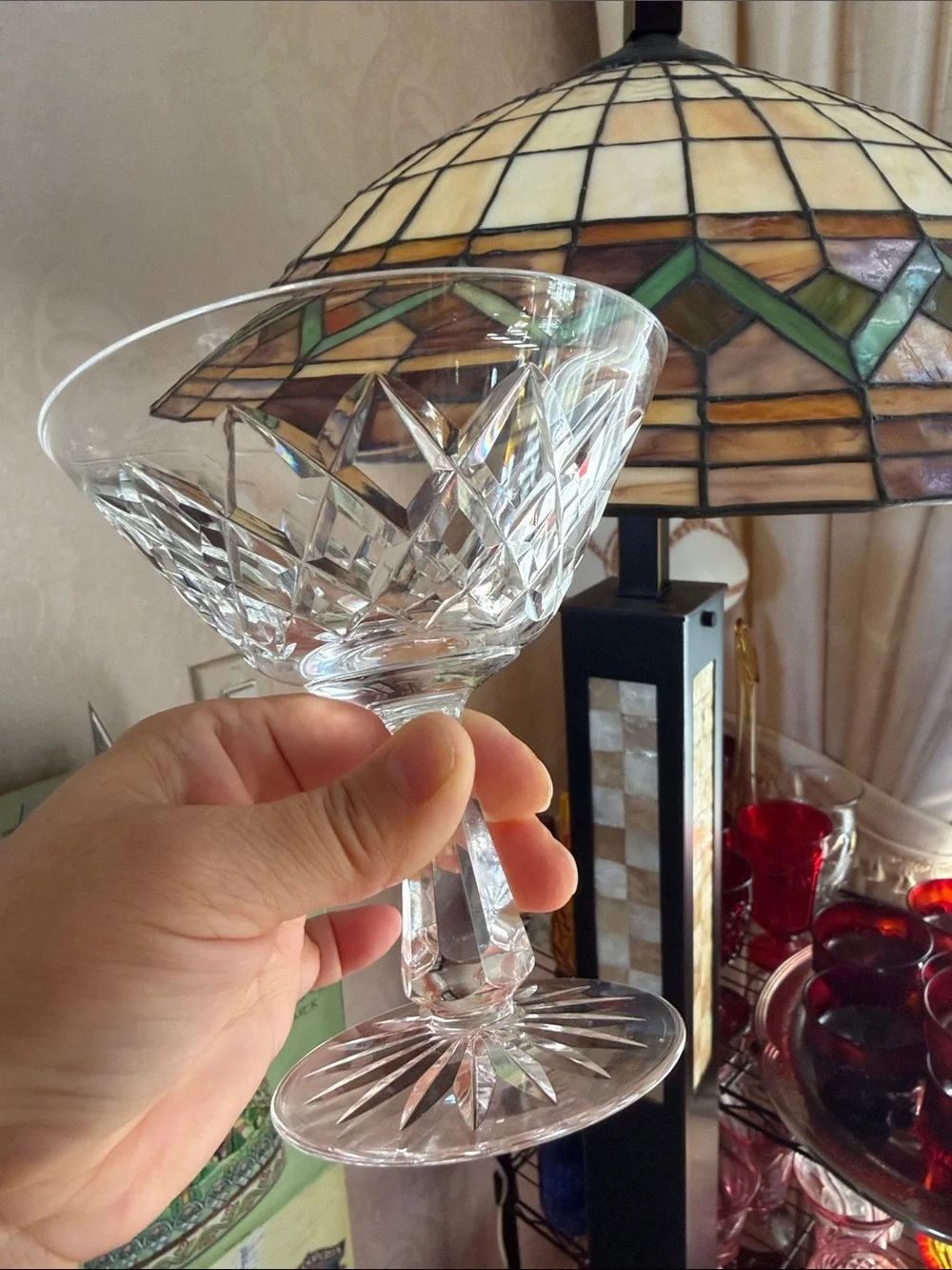 Waterford Crystal Clear Cut Crystal Coupe Pair